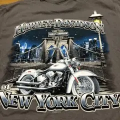 ハーレーダビットソン　Tシャツ Mサイズ グレー　両面プリント