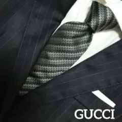 【ほぼ未使用】GUCCI GG柄 ネクタイ ブラックベース