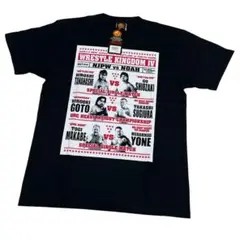 未使用タグ付 新日本プロレス 半袖Tシャツ M 2010年 試合 ブラック