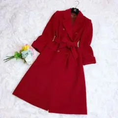極美品✨イヴサンローラン ウール トレンチコート ベルテッド ロングコート M