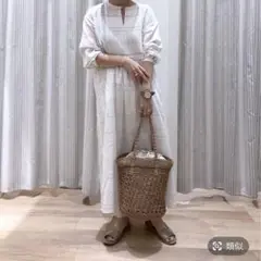 スタディオクリップ リネン混ピンタックワンピース