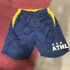 ATHLETA ハーフパンツ 160 ネイビー/イエロー
