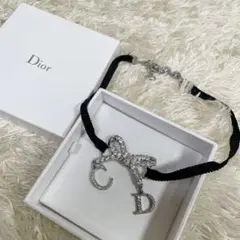 希少 Dior クリスチャンディオール ジルコニアリボン ベルト チョーカー