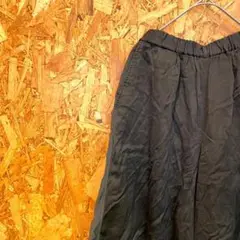 heliopole エリオポール ガウチョパンツ 五分丈 キュプラ混 日本製 黒