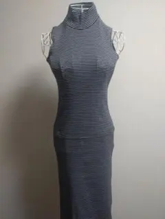 HIROMI YOSHIDA ボーダーノースリーブワンピース Mフォロー割り有り