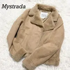 Mystrada ムートン ファー ライダース キャメル Mサイズ