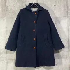 260 IENA イエナ ウール100 ロングコート 胡桃ボタン 黒 38