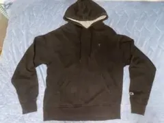 Champion ブラック フード付きパーカー M