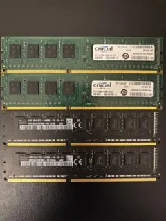 crucial SKhynix 16GB(4GB✖️4枚) DDR3 メモリ