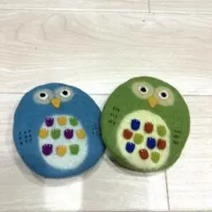 ふくろうのポーチ(コインケース)2つセット☆