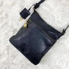 希少✨ロエベ ショルダーバッグ サコッシュ 南京錠付き アナグラム レザー 黒
