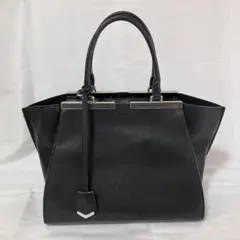 ✨FENDI フェンディトロワジュール レザー ブラック ハンドバッグ