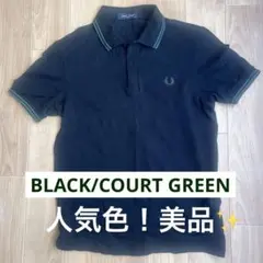 フレッドペリー　Fred Perry Y43.BLACK/COURT GREEN