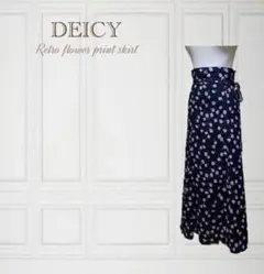 DEICY レトロフラワープリントスカート