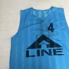 LINE ビブス ゼッケン 4番 水色 スポーツ全般