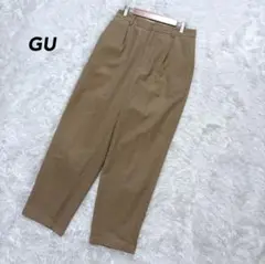 【ジーユー】ストレートパンツ XL ベージュ 大きめサイズ カジュアル