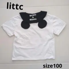 リトシー　ディズニー　Tシャツ　耳襟　白　100cm 半袖　Tシャツ