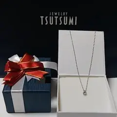 ジュエリーツツミ プラチナ×アクアマリン ネックレス