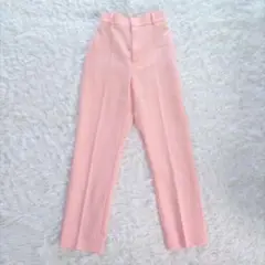 美品 CELFORD ジョーゼット テーパードパンツ 36 ピンク