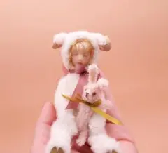 ✢ひつじ着ぐるみドール　モールアート　アートドール　創作人形　サーニット