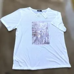 新品タグ付　プリントTシャツ3L ガールフォト　オフホワイト　スマイルランド