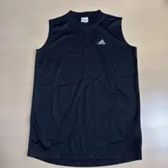 adidas ブラック ノースリーブ アンダーシャツ