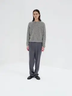 LIGHT WOOL MAX GABARDINE TWO-TUCK SLACKS