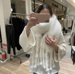 WhimGazette MANTASEZCARAY 別注モヘヤフリンジストール