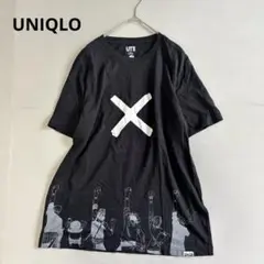 【ユニクロ】半袖Tシャツ　ワンピースプリント　クルーネック　黒　ブラック　綿