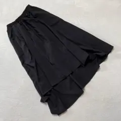 excite イレギュラーヘムスカート ブラ ックM