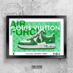 ［021］LV エアフォース1 AF1 グリーン スニーカー アートポスター
