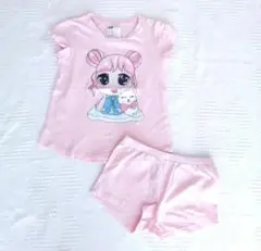 H&M ルームウェア パジャマ Tシャツとショートパンツセット 100cm