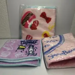 女の子用スイーツデザインタオル3枚セット