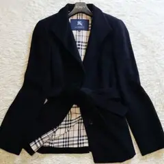 美品✨バーバリーロンドン ハーフコート アンゴラ素材 ブラック 38