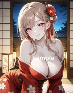 AIイラスト　美女 L版サイズ 1点物 D19