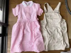 女児130cm 半袖ワンピース & ジャンパースカート