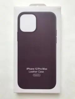 新品iPhone 12ProMax レザーケース　ディープバイオレット正規品 ❸