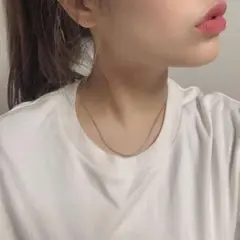 【シルバー/39cm】1mmスネークチェーンネックレス