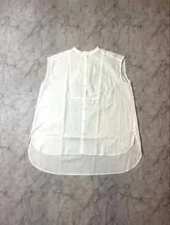 【最終価格】deux C ドゥセー リネン混 ノースリーブ ロングシャツ
