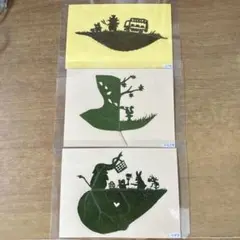葉っぱの切り絵アートセット
