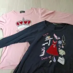 Tシャツセット ピンク・紺コムサイズム130A
