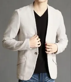 NICOLE CLUB FOR MEN 8164-9903ノーカラージャケット