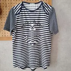 シンプルライフ　 ストライプ 半袖Tシャツ M
