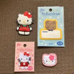 【未使用】サンリオ　アップリケ　1998年製 キティ　ミスターベアーズドリーム