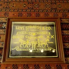 リーバイス パブミラー 小 看板 levis 70's Vintage Levi's Advertising Pub Mirror | Button Works