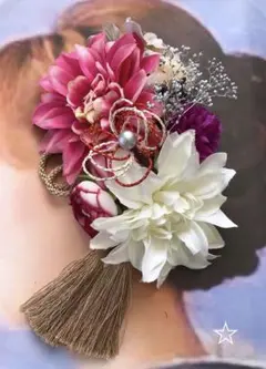 髪飾り 袴 髪飾り 花 成人式 前撮 結婚式 振袖 卒業式 袴 ヘアアクセサリー