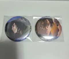 最終値引　進撃の巨人　缶バッジ　ミカサ