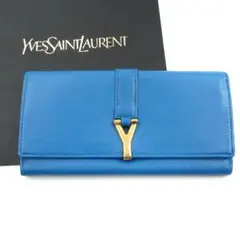 ✨極美品✨ Yves saint Laurent 長財布 金具 フラップ