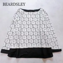美品✨BEARDSLEY フラワーレース プルオーバー 花刺繍 カットソー F