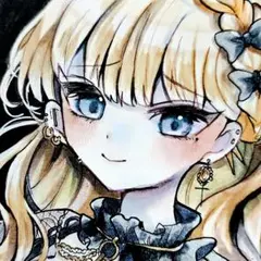 ⋆✦手描きイラスト 魔法少女ノ魔女裁判 佐伯ミリア まのさば ミニ色紙 ⋆✦